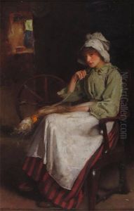 A Seated Girl Spinning