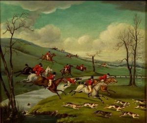 Hunters And Dogs In Full Cry by Charles Loraine Smith