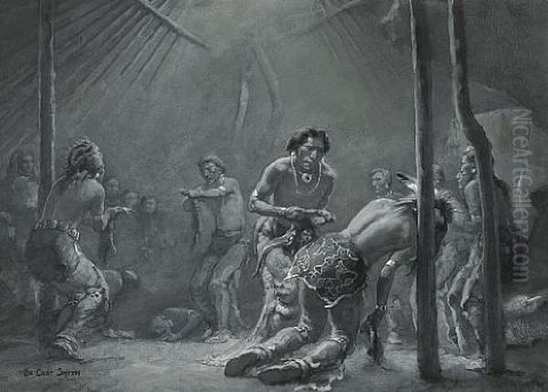 Iroquois Medicine Masks And Turtle Shell Rattle (+ Medicine Dance At Fire Chief's; Pair) - view 1