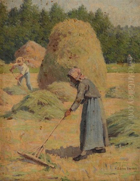 Workers In A Hayfield - view 1