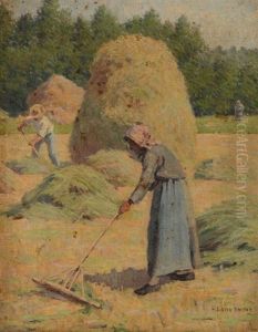 Workers In A Hayfield by Elmer Boyd Smith