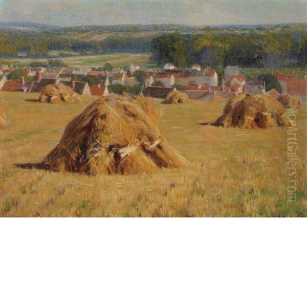 Haystacks In A Brittany Landscape - view 1