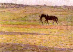 Working In The Fields, Brittany, France by Elmer Boyd Smith