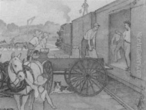 Loading The Train by Elmer Boyd Smith