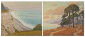 Two Works Of Coastal Landscapes by Ernest Browning Smith