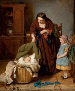 Interieur Mit Mutter Und Zwei Kindern by George Smith
