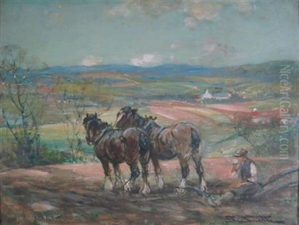 Horses Ploughing - view 1