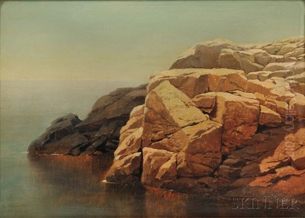 Tranquil Waters By A Rocky Shore - view 1
