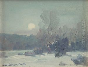 Moonlit Winter Landscape by Jack Wilkinson Smith
