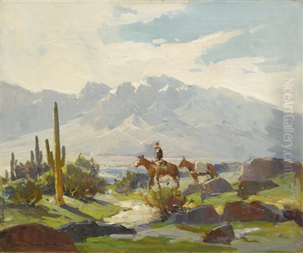 Horseback With Cactus - view 1