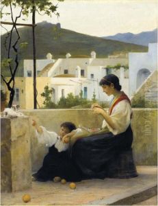Le Panier D'oranges by Alfred-Henri Bramtot