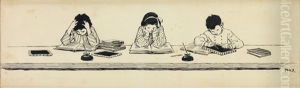 Three School Children by Jessie Willcox Smith