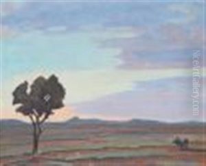 Extensive Landscape With Tree by Johannes Antonie Smith