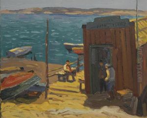 San Diego Docks, Pt. Loma by John Christopher Smith
