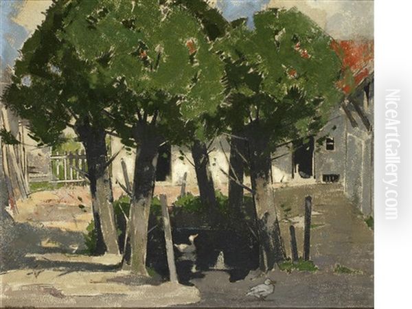 Farmyard Near Etaples - view 1