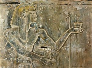 Egyptian King Making Offering by Joseph Lindon Smith