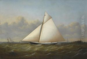 The Sloop Yacht Rebecca Off New York by Joseph B. Smith