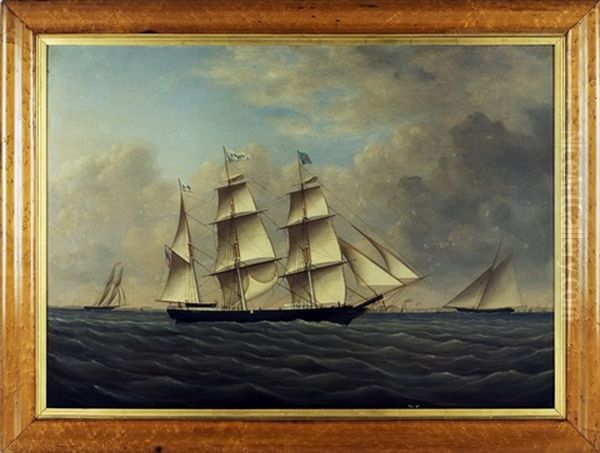 The American Bark Azelia Passing Cape May - view 1