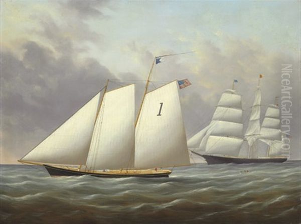 The American Merchantman "calliance" Hove-to To Take On A Pilot (collab. W/ William S. Smith) - view 1