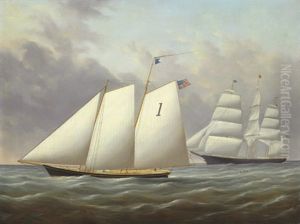 The American Merchantman "calliance" Hove-to To Take On A Pilot (collab. W/ William S. Smith) by Joseph B. Smith