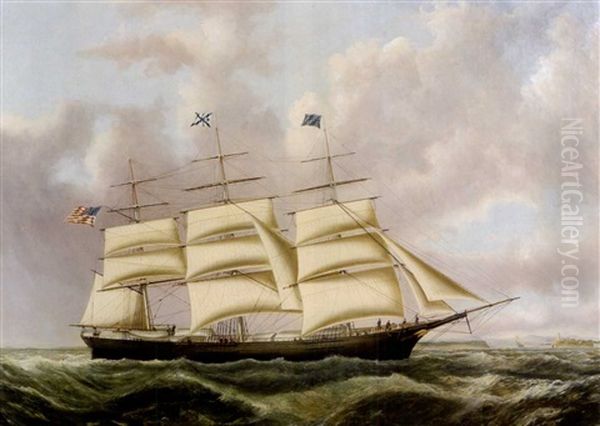 The American Clipper Ship "ocean Express" Entering The Golden Gate - view 1