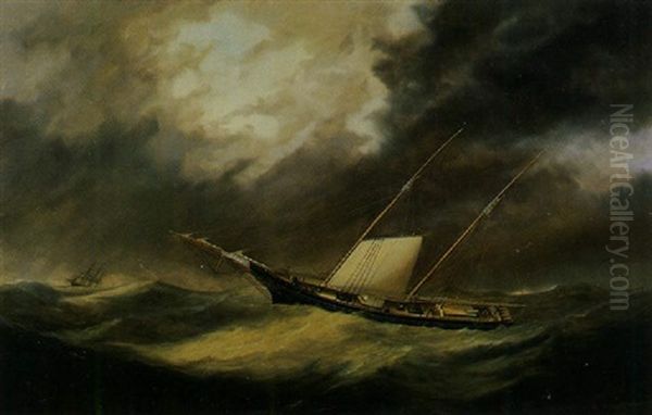 A Baltimore Clipper Laying To - view 1
