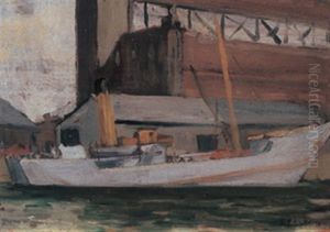 Ship In Halifax Harbour by Lewis Edward Smith