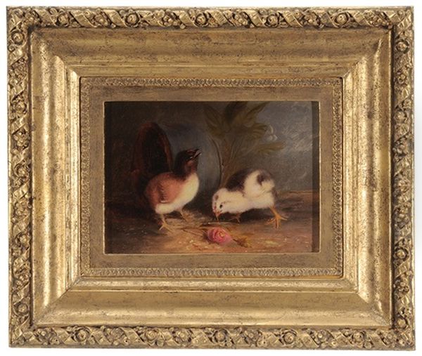 Two Chicks With A Rose And Firkin - view 1