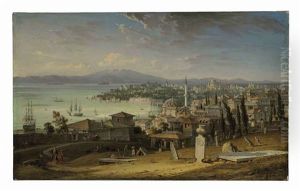 A View Of The Sarayburnu, Constantinople, From Galata by Robert (Col.) Smith