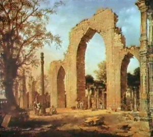 The Qutb Mosque, Delhi, Showing The Screen And Iron Pillar by Robert (Col.) Smith