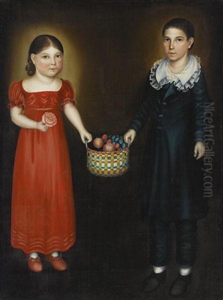 Portrait Of A Young Girl And A Boy - view 1