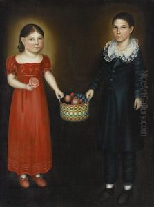 Portrait Of A Young Girl And A Boy by Royall Brewster Smith