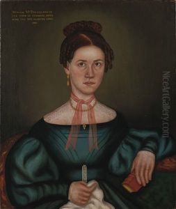 Marriage Portraits Of Miriam Mcdonald And Nathaniel Marshall Richardson Of Standish