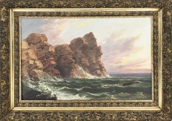 Rocky Seascape With A Shipwreck - view 1