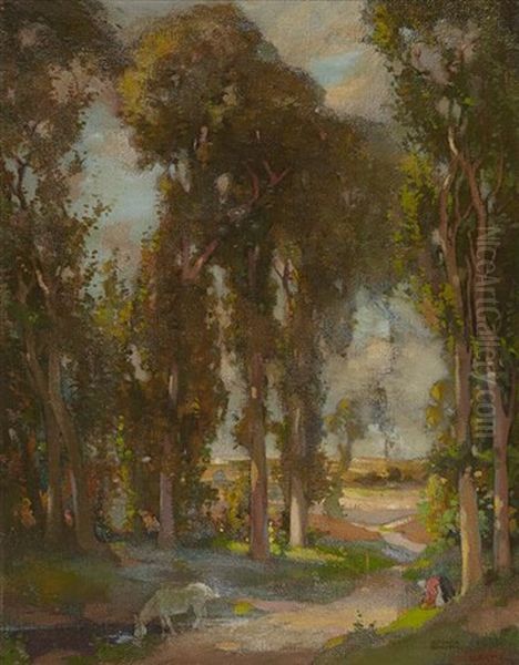 A Wooded River Landscape - view 1