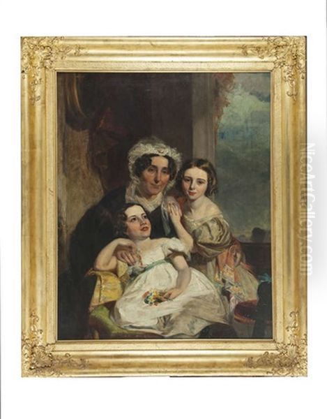 Gran Bess' - Portrait Of Elizabeth Tanner Of Cork, With Two Grandchildren - view 1