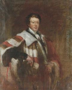 Portrait Of Daniel O'connell, Irish Nationalist Leader, Lord Mayor Of Dublin, Three-quarter-length, In Mayoral Robes, Holding A Scroll In His Right Hand