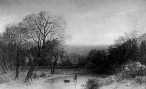 Village Homes At The Close Of The Day by Thomas Lochlan Smith