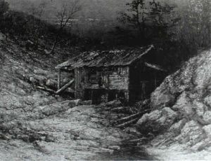 Adirondack Cabin In Winter by Thomas Lochlan Smith