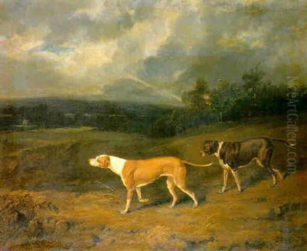 Hunting Dogs In A Landscape - view 1