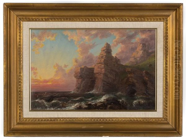 Rocky Coast At Sunset - view 1