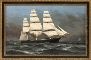 Famous American Clipper Ship Flying Cloud Built By Donald Mckay In 1851