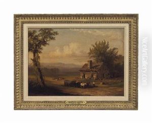 The Old Log Cabin by Xanthus Russell Smith
