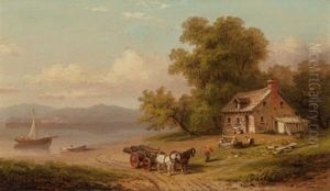 The Wood Cart, 1881 by Xanthus Russell Smith