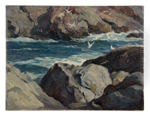 Monhegan Shore With Gulls by Howard Smith