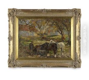 Horses Watering by George Smith