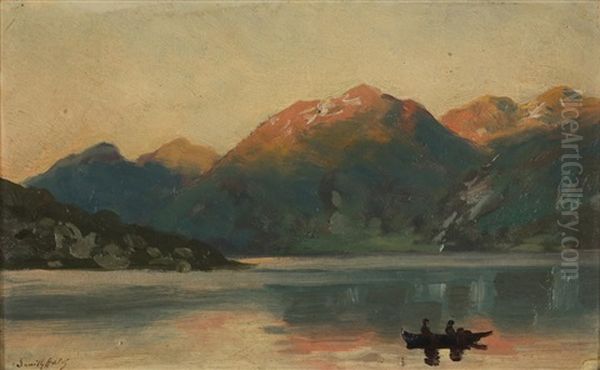 Aftenstemning Fjordlandskap Med Robat - view 1