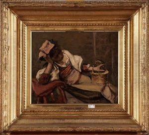 Jeune Fille Au Panier by Eugene Smits