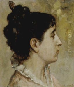 Jonge Vrouw In Profiel by Eugene Smits