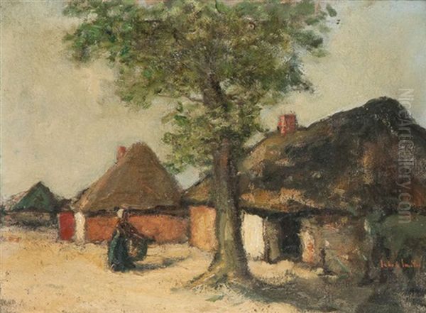 Boerin Bij Hoge Boom Voor Hoeves - view 1